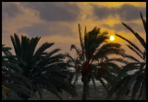 Blick vom Hotel zum Strand Jandia