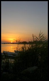 Nea Moudania - Sonnenuntergang Hafen 2004