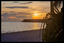 Sonnenuntergang Sicht von unseren Haus